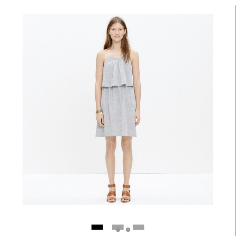 Madewell summer striped two tiered dress